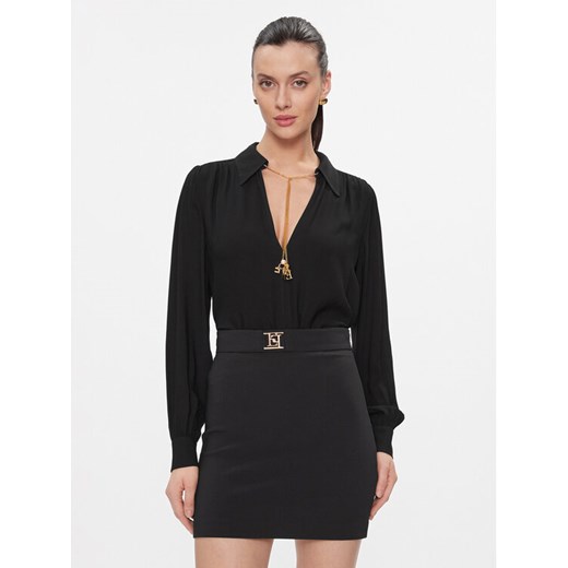 Elisabetta Franchi Bluzka CA-T30-41E2-V380 Czarny Regular Fit ze sklepu MODIVO w kategorii Bluzki damskie - zdjęcie 184575340