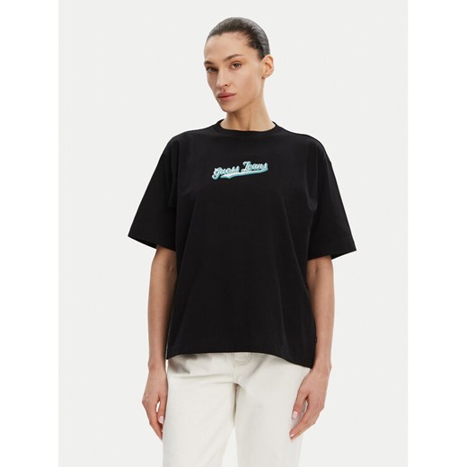 Guess Jeans T-Shirt W5GI29 K8HM0 Czarny Regular Fit ze sklepu MODIVO w kategorii Bluzki damskie - zdjęcie 184575360