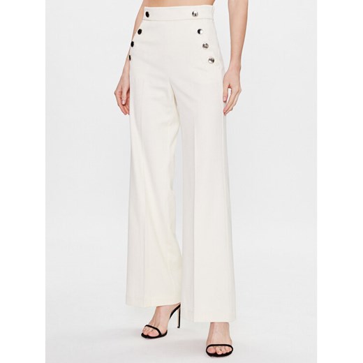 Marella Spodnie materiałowe Hiamre 2331310631 Écru Loose Fit ze sklepu MODIVO w kategorii Spodnie damskie - zdjęcie 184575371