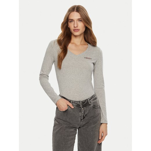 Guess Jeans Bluzka W4YI21 J1314 Szary Regular Fit ze sklepu MODIVO w kategorii Bluzki damskie - zdjęcie 184575380