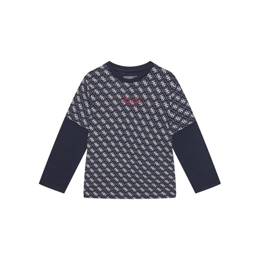 Guess Bluzka L5YI18 K8HM4 Granatowy Regular Fit ze sklepu MODIVO w kategorii T-shirty chłopięce - zdjęcie 184575381