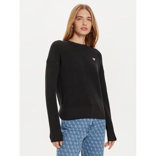 Guess Jeans Sweter W4BR08 Z3HM1 Czarny Regular Fit ze sklepu MODIVO w kategorii Swetry damskie - zdjęcie 184575382