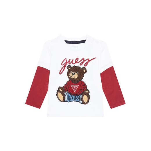 Guess Bluzka N4BI08 I3Z14 Biały Regular Fit ze sklepu MODIVO w kategorii Kaftaniki i bluzki - zdjęcie 184575412