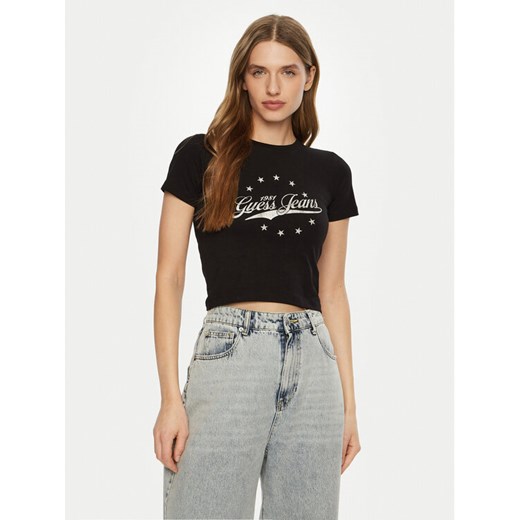 Guess Jeans T-Shirt W5RI59 J1314 Czarny Regular Fit ze sklepu MODIVO w kategorii Bluzki damskie - zdjęcie 184575422