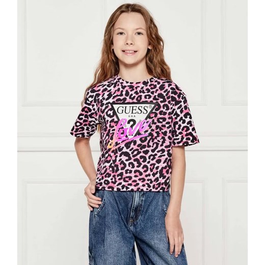 Guess T-shirt | Regular Fit ze sklepu Gomez Fashion Store w kategorii Bluzki dziewczęce - zdjęcie 184576683