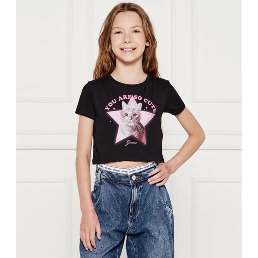 Guess T-shirt | Cropped Fit ze sklepu Gomez Fashion Store w kategorii Bluzki dziewczęce - zdjęcie 184576684