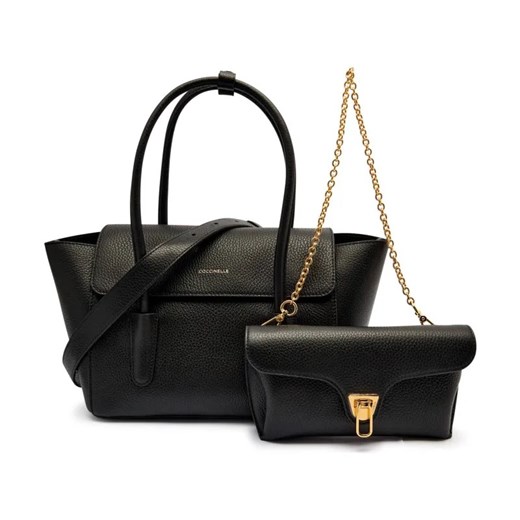 Coccinelle Skórzana torebka na ramię 2w1 DOUBLE BEAT ze sklepu Gomez Fashion Store w kategorii Torby Shopper bag - zdjęcie 184576750