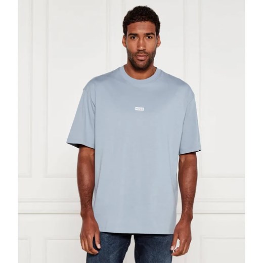Hugo Blue T-shirt Nalono | Relaxed fit ze sklepu Gomez Fashion Store w kategorii T-shirty męskie - zdjęcie 184576812