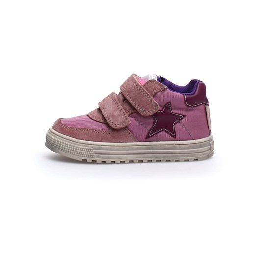 Naturino Skórzane sneakersy &quot;Hess&quot; w kolorze fioletowym ze sklepu Limango Polska w kategorii Buty zimowe dziecięce - zdjęcie 184577741