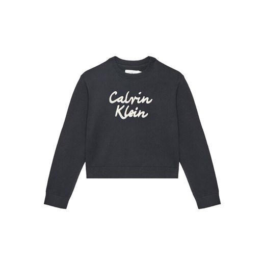 Calvin Klein Jeans Sweter IG0IG02971 D Czarny Regular Fit ze sklepu MODIVO w kategorii Swetry dziewczęce - zdjęcie 184580120