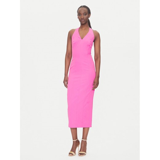 ACCESS FASHION Sukienka elegancka 53-3403 Różowy Regular Fit ze sklepu MODIVO w kategorii Sukienki - zdjęcie 184580122