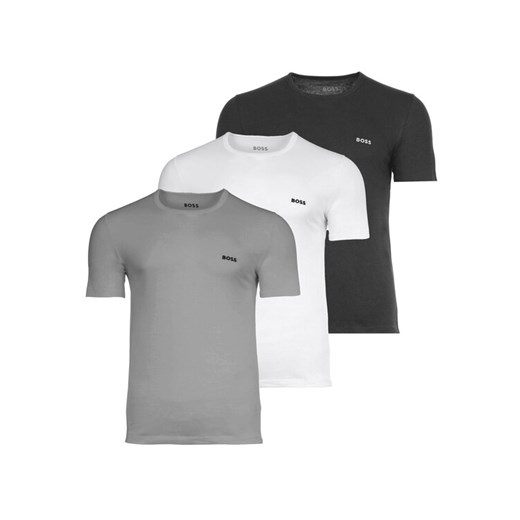 BOSS T-Shirt 27676 Szary Comfort Fit ze sklepu MODIVO w kategorii T-shirty męskie - zdjęcie 184580130