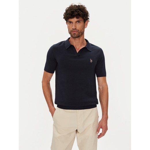 U.S. Polo Assn. Polo MUP3554 Granatowy Slim Fit ze sklepu MODIVO w kategorii T-shirty męskie - zdjęcie 184580154