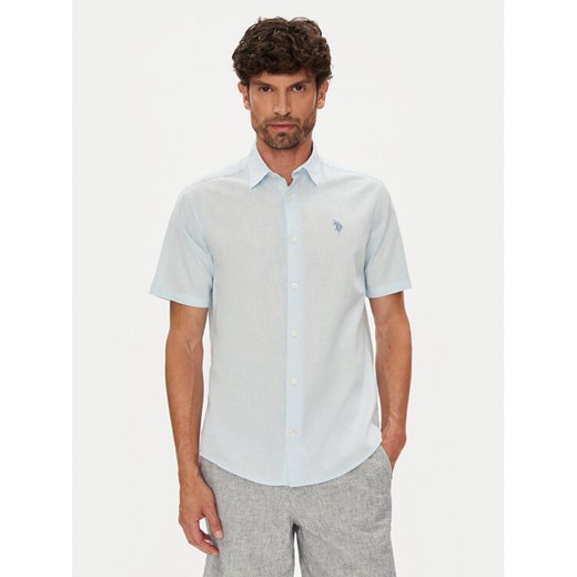 U.S. Polo Assn. Koszula MUP3254 Błękitny Regular Fit ze sklepu MODIVO w kategorii Koszule męskie - zdjęcie 184580161