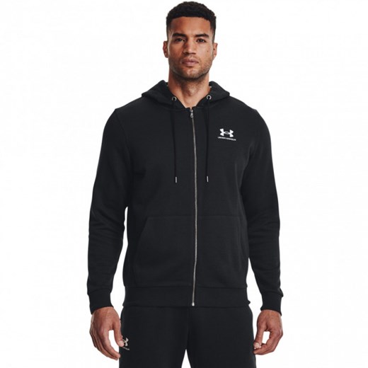 Męska bluza dresowa rozpinana z kapturem Under Armour UA Icon Fleece FZ Hood - czarna ze sklepu Sportstylestory.com w kategorii Bluzy męskie - zdjęcie 184580813