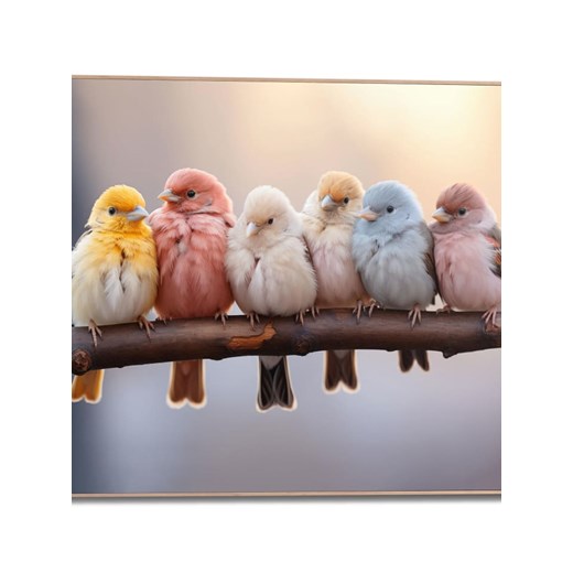 Orangewallz Druk artystyczny &quot;Birds in Pastel&quot; w ramce - 70 x 50 cm ze sklepu Limango Polska w kategorii Obrazy - zdjęcie 184581271