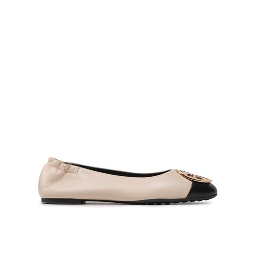 Baleriny Tory Burch Claire Cap Toe 148336 Beżowy ze sklepu eobuwie.pl w kategorii Balerinki - zdjęcie 184581513