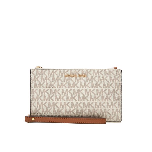 Duży Portfel Damski MICHAEL Michael Kors Jet Set 32F1GJ6W4B Beżowy ze sklepu eobuwie.pl w kategorii Portfele damskie - zdjęcie 184581523