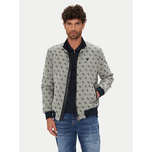 Guess Kurtka bomber M5YL04 WGUE0 Granatowy Regular Fit ze sklepu MODIVO w kategorii Kurtki męskie - zdjęcie 184581994