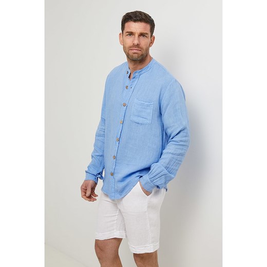 Rodier Lin Lniana koszula w kolorze błękitnym Rodier Lin L/XL okazja Limango Polska
