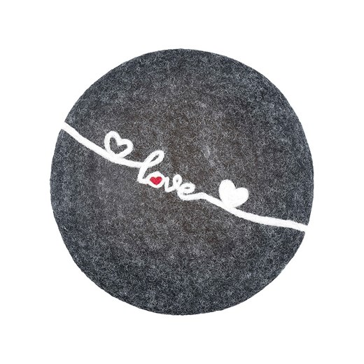 Cilio Podkładka &quot;Lana Love&quot; w kolorze antracytowym - Ø 21 cm ze sklepu Limango Polska w kategorii Akcesoria kuchenne - zdjęcie 184583582