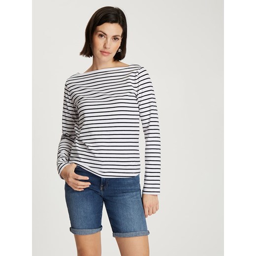 Cross Jeans Koszulka w kolorze biało-czarnym ze sklepu Limango Polska w kategorii Bluzki damskie - zdjęcie 184583760