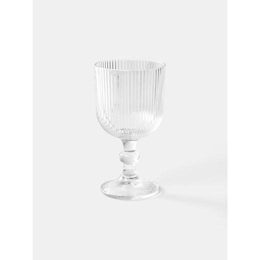 Sinsay - Ryflowane szklanki na nóżce 4 pack - biały Sinsay One Size Sinsay