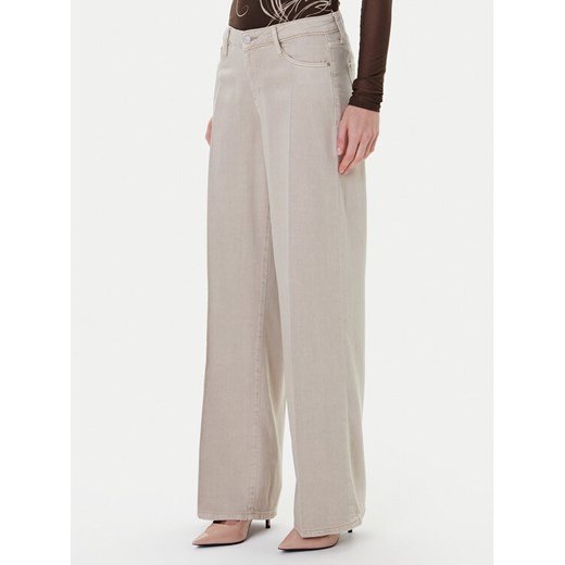 Guess Jeansy W5RA96 WFD53 Beżowy Palazzo Fit ze sklepu MODIVO w kategorii Jeansy damskie - zdjęcie 184584873