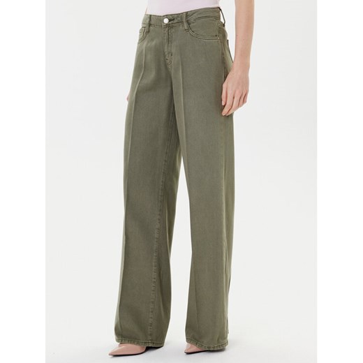 Guess Jeansy W5RA96 WFD53 Zielony Palazzo Fit ze sklepu MODIVO w kategorii Jeansy damskie - zdjęcie 184584892