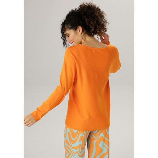Aniston Sweter w kolorze pomarańczowym Aniston 40 okazja Limango Polska
