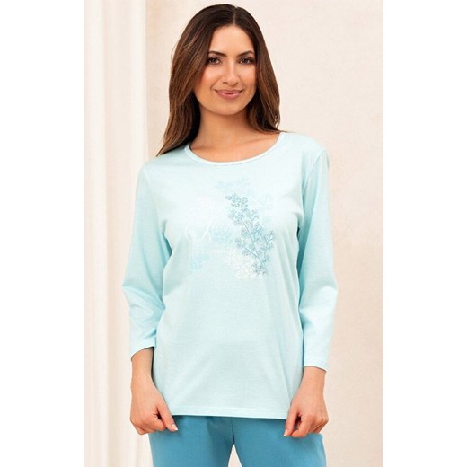 Bawełniana piżama damska turkusowa plus size 706, Kolor turkusowy, Rozmiar XXL, Regina ze sklepu Intymna w kategorii Piżamy damskie - zdjęcie 184586681