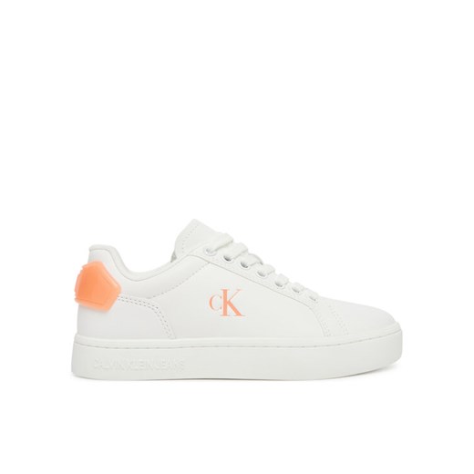 Sneakersy Calvin Klein Jeans Classic Cupsole Ru Patch Lth Wn YW0YW01845 Biały ze sklepu eobuwie.pl w kategorii Buty sportowe damskie - zdjęcie 184587080