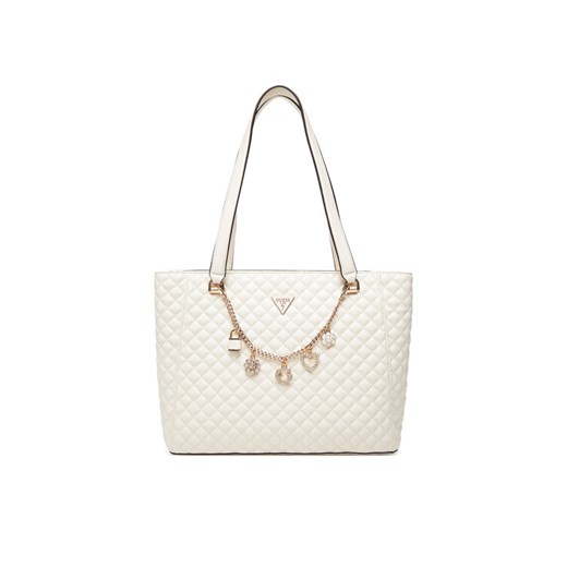 Torebka Guess Everlee HWEG86 79250 Écru ze sklepu eobuwie.pl w kategorii Torby Shopper bag - zdjęcie 184587193