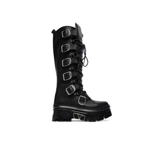 NEW ROCK Kozaki M-WALL272-S1 Czarny ze sklepu MODIVO w kategorii Kozaki damskie - zdjęcie 184588441