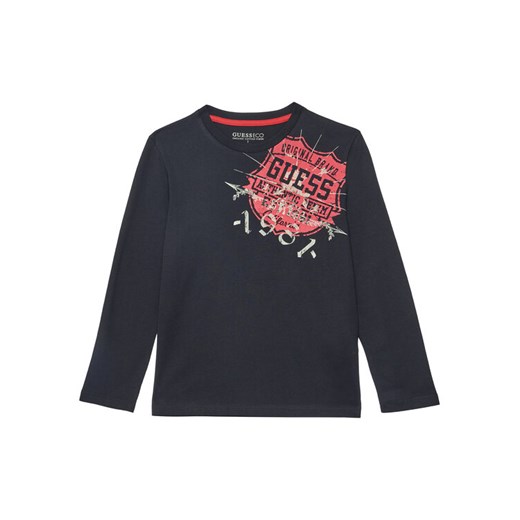 Guess Bluzka L5YI16 K8HM4 Czarny Regular Fit ze sklepu MODIVO w kategorii T-shirty chłopięce - zdjęcie 184588492
