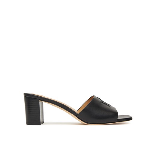 LAUREN RALPH LAUREN Klapki Everley Block-Heel 802974364001 Czarny ze sklepu MODIVO w kategorii Klapki damskie - zdjęcie 184588594