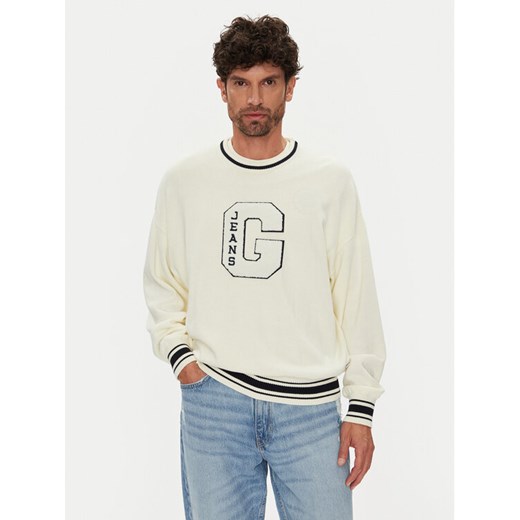 Guess Jeans Sweter M5YR21 Z3HM1 Écru Regular Fit ze sklepu MODIVO w kategorii Swetry męskie - zdjęcie 184588622