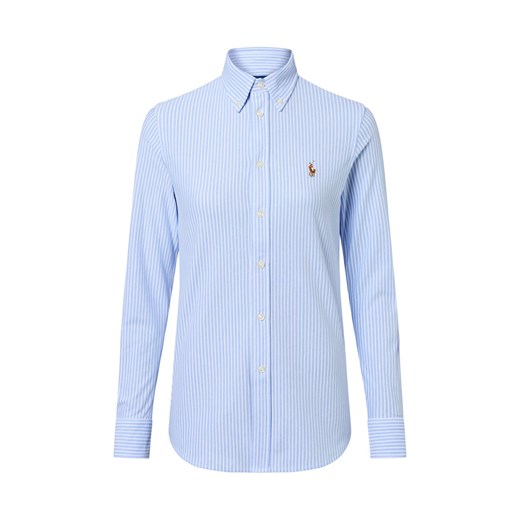 Polo Ralph Lauren Damska bluzka koszulowa Kobiety Bawełna jasnoniebieski w paski ze sklepu vangraaf w kategorii Koszule damskie - zdjęcie 184589851
