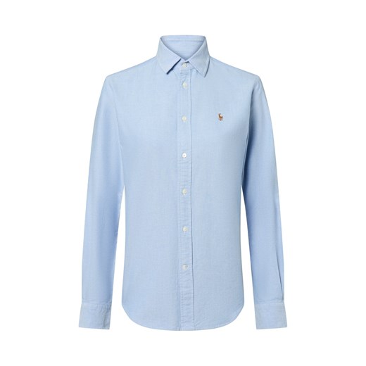 Polo Ralph Lauren Damska bluzka koszulowa Kobiety Bawełna jasnoniebieski marmurkowy ze sklepu vangraaf w kategorii Koszule damskie - zdjęcie 184589852