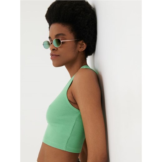 Sinsay - Crop top - zielony ze sklepu Sinsay w kategorii Bluzki damskie - zdjęcie 184590490