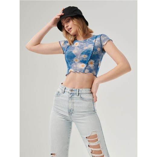 Sinsay - Crop top tie dye - wielobarwny Sinsay L promocyjna cena Sinsay