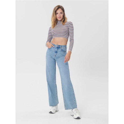 Sinsay - Crop top w paski - wielobarwny ze sklepu Sinsay w kategorii Bluzki damskie - zdjęcie 184590532