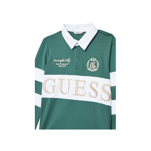 Guess Polo L5YP01 KCNQ4 Zielony Regular Fit Guess 10Y MODIVO