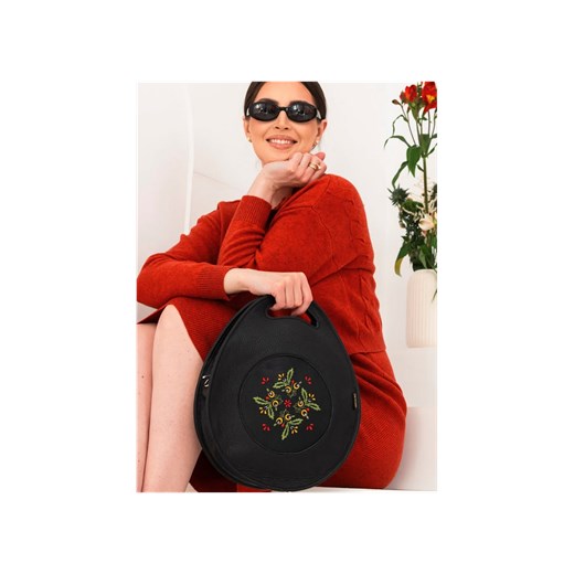 czarna skórzana  torebka   damska z funkcją plecaka  Jagoda ze sklepu Słoń Torbalski w kategorii Torby Shopper bag - zdjęcie 184592030