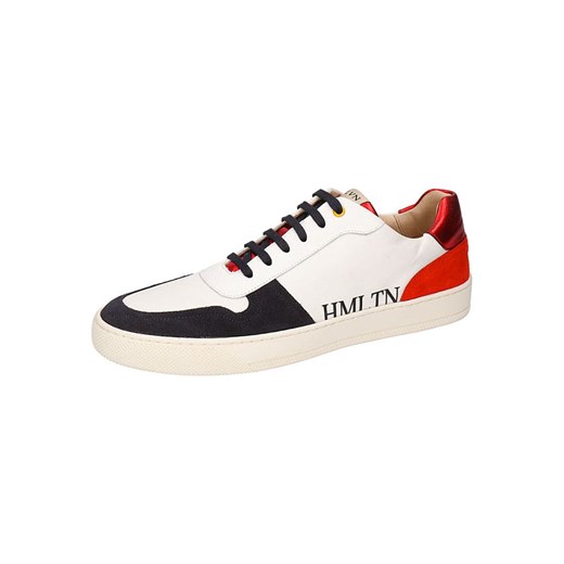MELVIN &amp; HAMILTON Skórzane sneakersy &quot;Jesper 1&quot; w kolorze białym ze wzorem ze sklepu Limango Polska w kategorii Buty sportowe męskie - zdjęcie 184592632