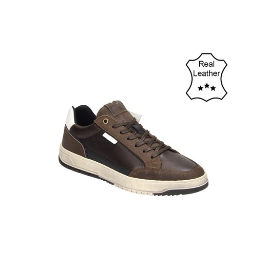 Bullboxer Skórzane sneakersy w kolorze brązowym ze sklepu Limango Polska w kategorii Buty sportowe męskie - zdjęcie 184592674