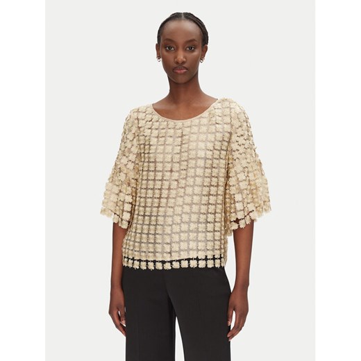 Bruuns Bazaar Bluzka Carisa BBW4529 Złoty Loose Fit ze sklepu MODIVO w kategorii Bluzki damskie - zdjęcie 184593762