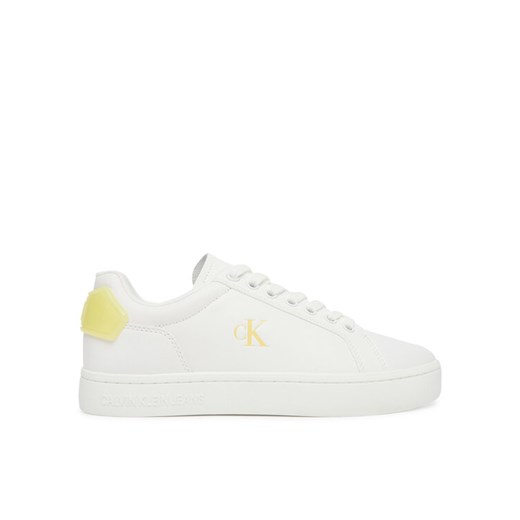 Calvin Klein Jeans Sneakersy Classic Cupsole Ru Patch Lth Wn YW0YW01845 Biały ze sklepu MODIVO w kategorii Buty sportowe męskie - zdjęcie 184593770