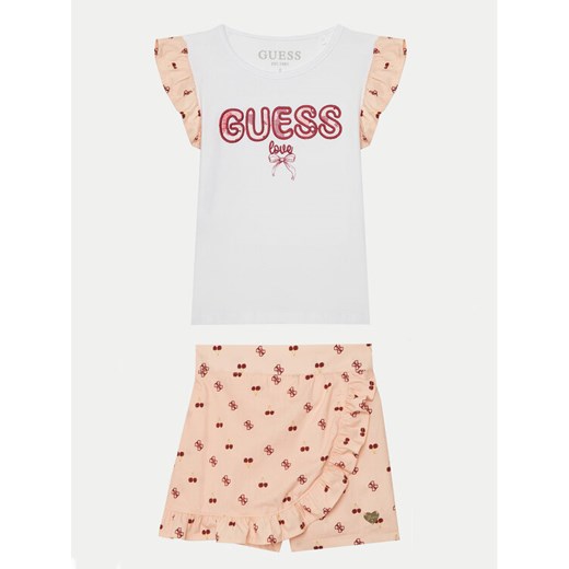 Guess Komplet dziecięcy K5GG00 K6YW4 Biały Regular Fit ze sklepu MODIVO w kategorii Komplety dziewczęce - zdjęcie 184593840
