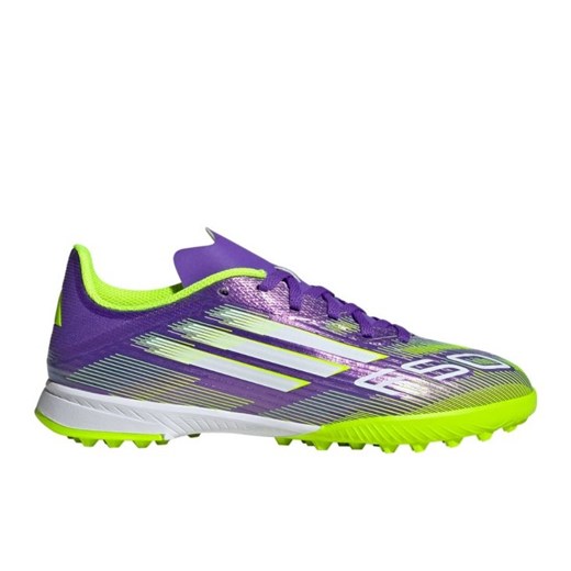 Buty piłkarskie adidas F50 League Tf Jr JI0000 fioletowe ze sklepu ButyModne.pl w kategorii Buty sportowe dziecięce - zdjęcie 184595330